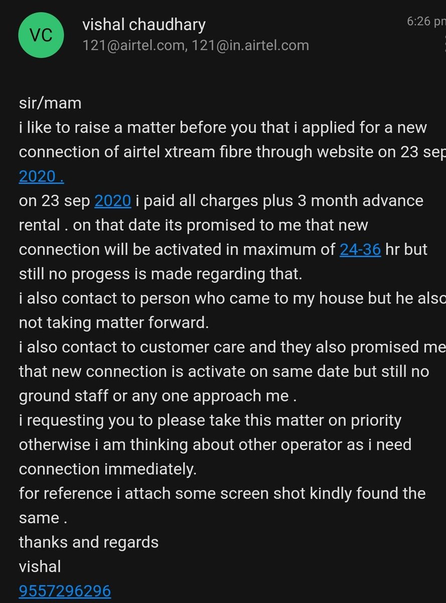 vishal_chdry's tweet image. terrible ground work in matter of Installing  new airtel xtreme fibre connection.

@Airtel_Presence 
@airtelindia @airtelnews 
@airtelxtremefiber