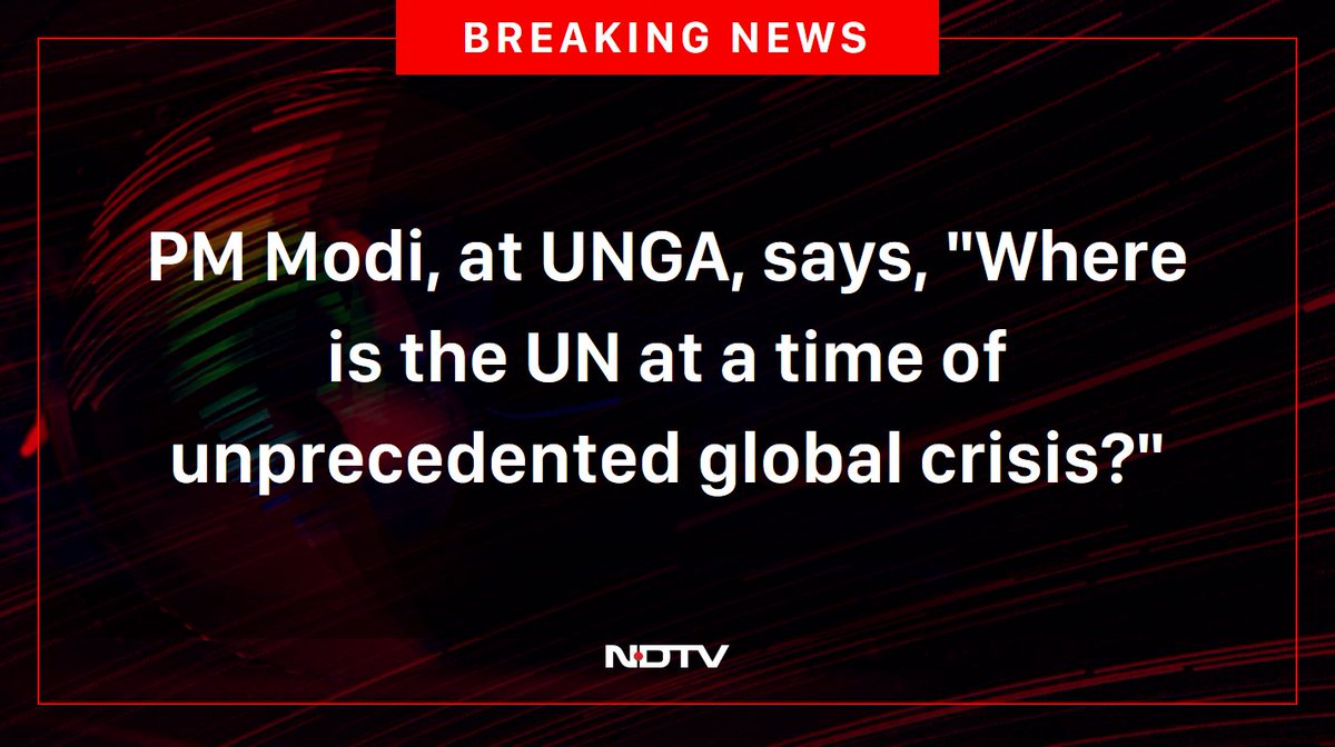 ndtv's tweet image. #PMModiAtUN