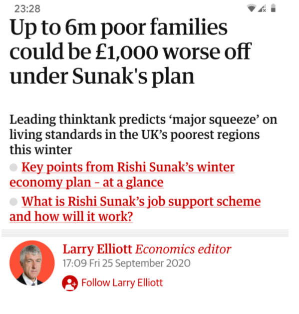 Sunak proving to Tory donors he has what it takes to be Tory leader - ie be a total bastard. https://t.co/ktfcU5gc2p