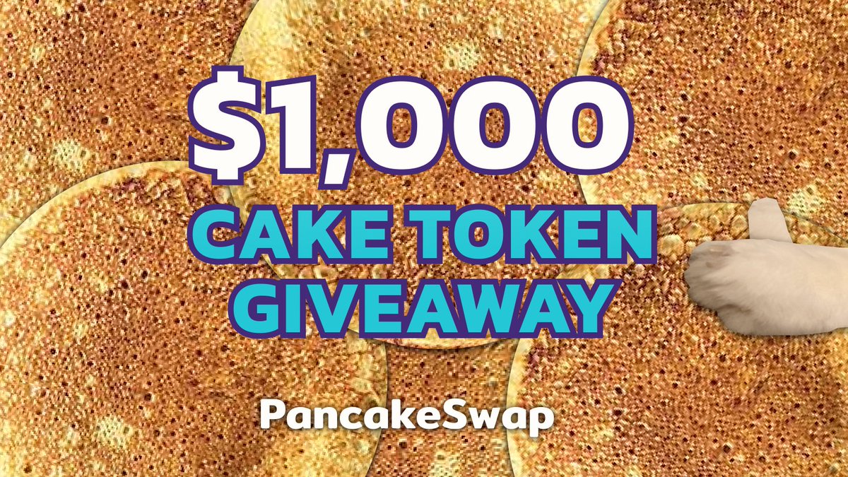 🥞$1,000 $CAKE #Giveaway!🥞

100 people will get $10 of #CAKE each.

To enter:

🐰Comment your #BEP20 deposit address.
🐰 Retweet this post

If you don't have a #BinanceSmartChain wallet yet, then download <a href="/TrustWalletApp/">Trust Wallet</a>.
trustwallet.com

Guide:
community.trustwallet.com/t/how-to-earn-…
