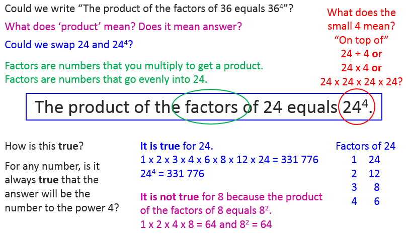 inquirymaths's tweet photo. Attempts to generalise and a counter-example at the start of our factors inquiry. Deep mathematical reasoning from my year 7 #MixedAttainmentMaths class @havamaths. https://t.co/Uk9lyvitzV #inquirymaths #inquirymath #mathsinquiry #mathinquiry https://t.co/UEJkgtKoTo