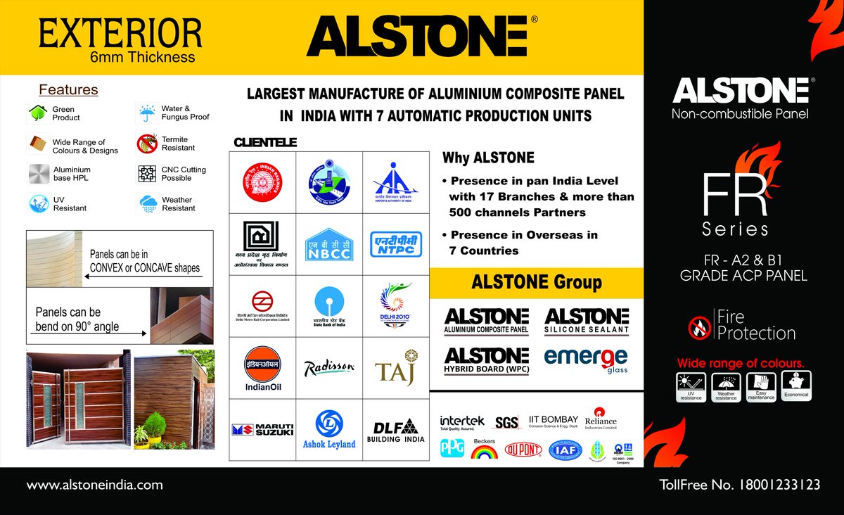ALSTONEINTERNA1's tweet photo. #ALSTONE #ACP SHEETS 
#ACPSHEETS #ARCHITECT #FABRICATORS
#ALSTONEHPL https://t.co/QhVEZ2skcY