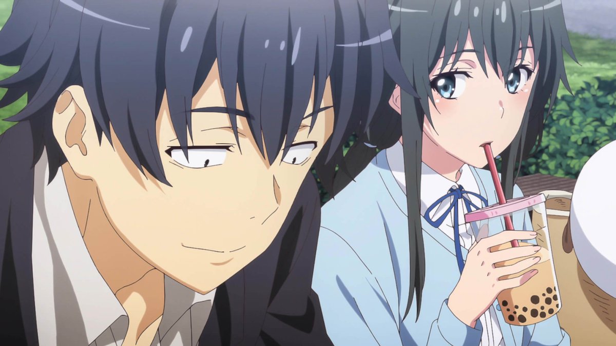 いろいろはすはす 俺ガイルプレゼント企画中 俺ガイル完 12話 最終回 ヒッキーとゆきのんのイチャラブ具合にずっとニヤニヤし て見てしまいました 周りの接し方も微笑ましい ゆきのんのデレが可愛すぎる 俺ガイル Oregairu やはり俺の青春