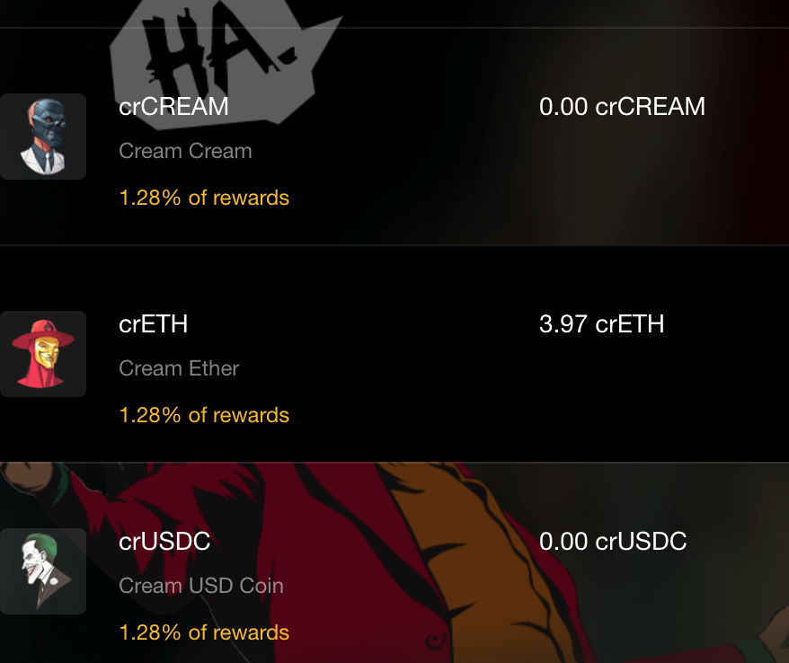 Very cool token logo we chose for you all,do you like them? 🤡
<a href="/AaveAave/">Aave Protocol</a>  <a href="/compoundfinance/">Compound Labs</a> <a href="/CreamdotFinance/">Cream Finance 🍦</a>