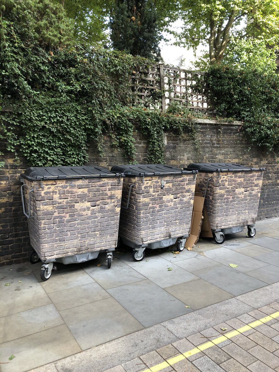Clever camouflaged bins on Jermyn Street