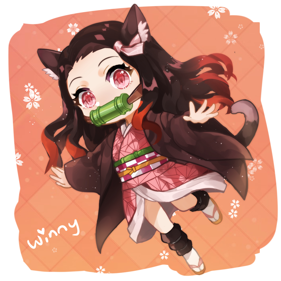 winny7tw's tweet photo. #鬼滅之刃 #貓耳 #彌豆子 小彌豆子~!😘 https://t.co/u2sMJtYebr