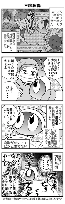 【4コマ】出産したらケツまで裂けた話('・ω・`)つ 