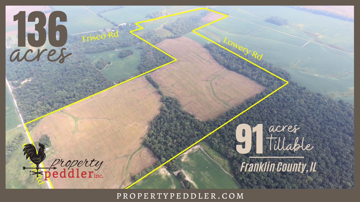 properTpeddler's tweet photo. 136 acres on Frisco Rd in Ewing, IL - with 91+ tillable acres. Check it out at https://t.co/QMe2SxzF8W Listed with Brad Chandler of Property Peddler Inc. 618-791-3289
#InvestmentYouCanStandOn #FarmGroundForSale #PropertyPeddler #InvestInFarmLand #BuyAFarmWithBrad https://t.co/vsWrbwG0R8