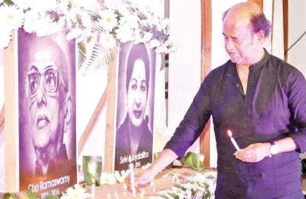 Rajini was the only one who wenr to visit KB in hospital & conduct a memorial service for him.Rajini was the only one who went to visit Jaya in hospital & conduct a memorial service for her and Cho.Rajini was the first one to visit Karunanithi in hospital..