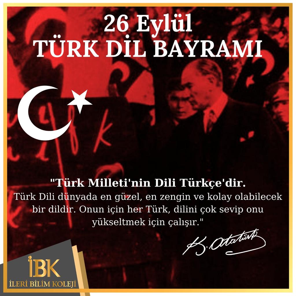Türk Dil Bayramı'nın 88. Yıl Dönümü Kutlu Olsun..🇹🇷🇹🇷

#TürkDilBayramı