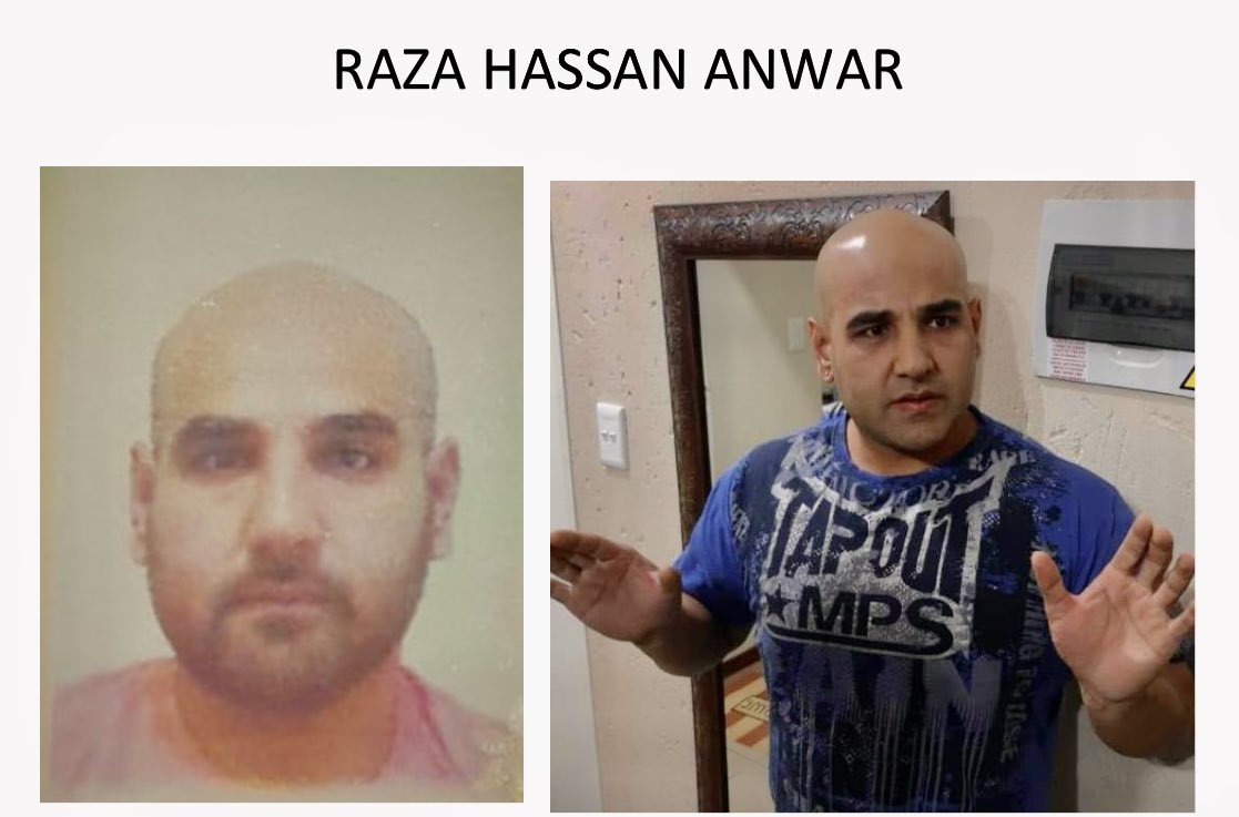 #Wanted Raza Hassan Anwar, a Pakistani national, wanted by police was arrested in JHB this week, after being found in possession of a hijacked car. He was being sought by authorities on multiple charges of kidnapping. Investigations are continuing.