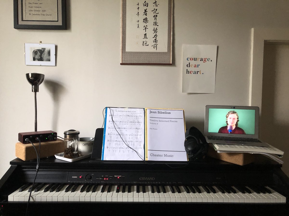 DeeIriss's tweet image. After being a benched pianist during lockdown (see what I did there?!) I am absolutely dee-lighted to be back rehearsing this morning - albeit 2020 style (from the spare room, worship leader trapped in computer, untidiness off camera.) See you on Sun @neilmacm @cornerstone_osh