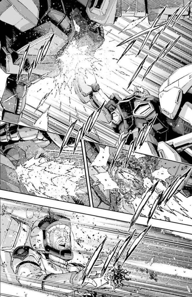 ガンダムNTの漫画版、ディアス蜂の巣シーン修正されてた 