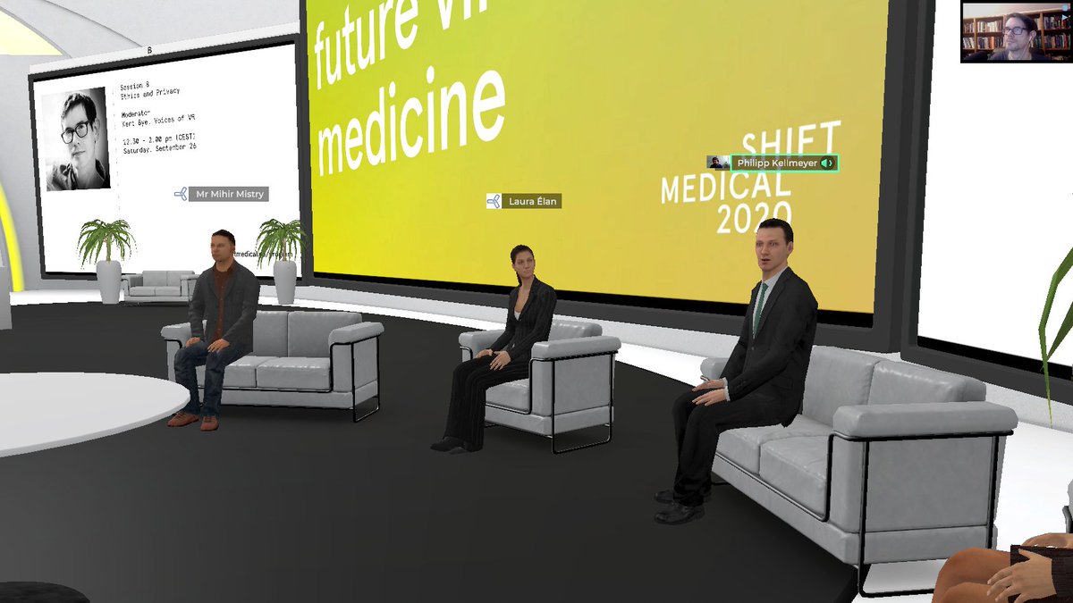 9/ I just moderated a panel on XR & Privacy in Medical XR with Dr. Philipp Kellmeyer ( @neuroastics),  @XRSIdotorg& #39;s Laura Elan, &  @Secureworks& #39; Mihir Mistry at  @Shift_Medical covering biometric info convergence, telemedicine, top ethical concerns, & interdisciplinary inspirations.