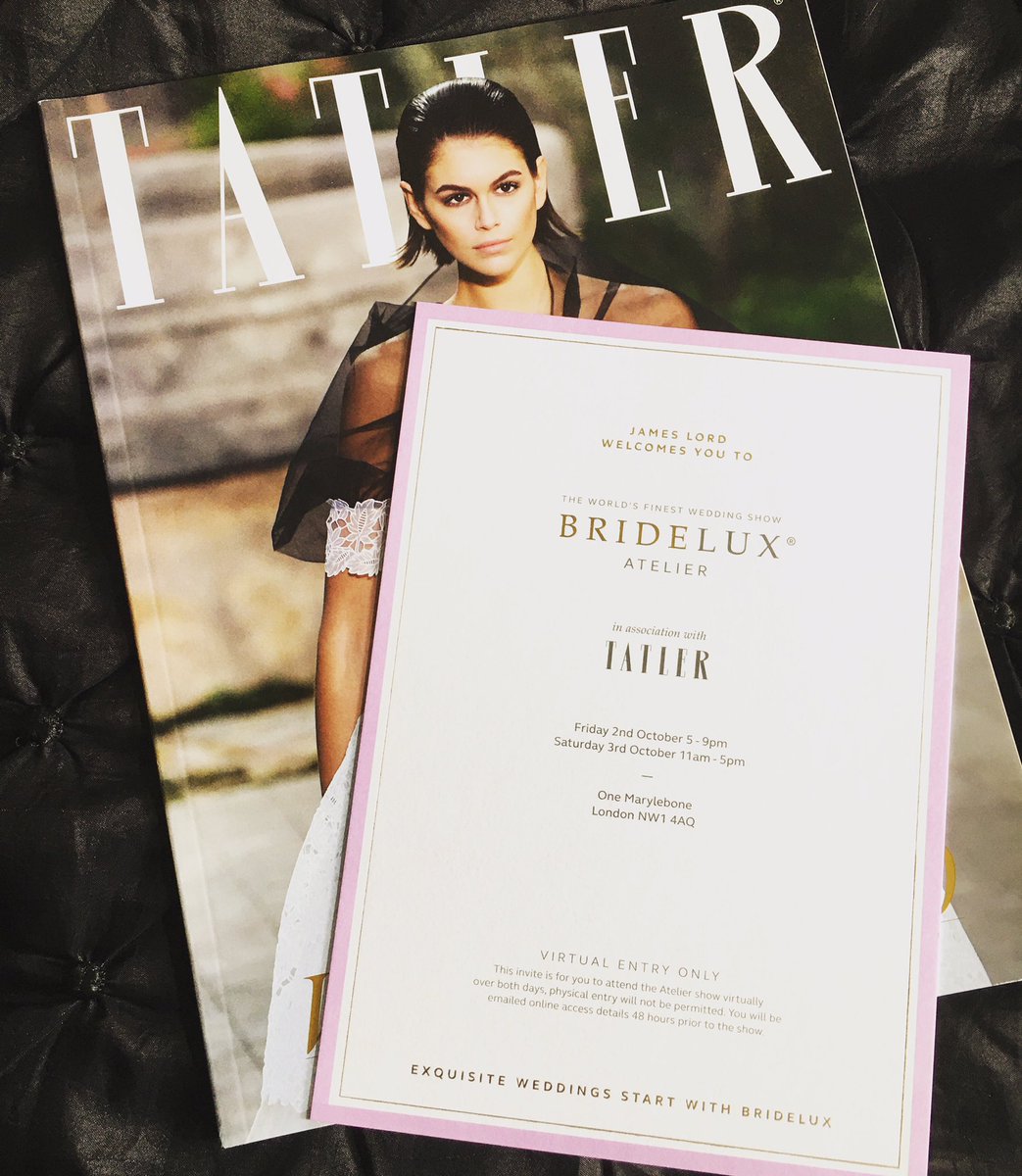 SabatoEvents's tweet image. An exciting delivery in the post today- my invitation to @brideluxofficial Atelier, the world’s finest wedding show, in association with @tatlermagazine Even though the event is now virtual I still can’t wait to see all the fabulous features of the show! #bridelux #tatlerweddings