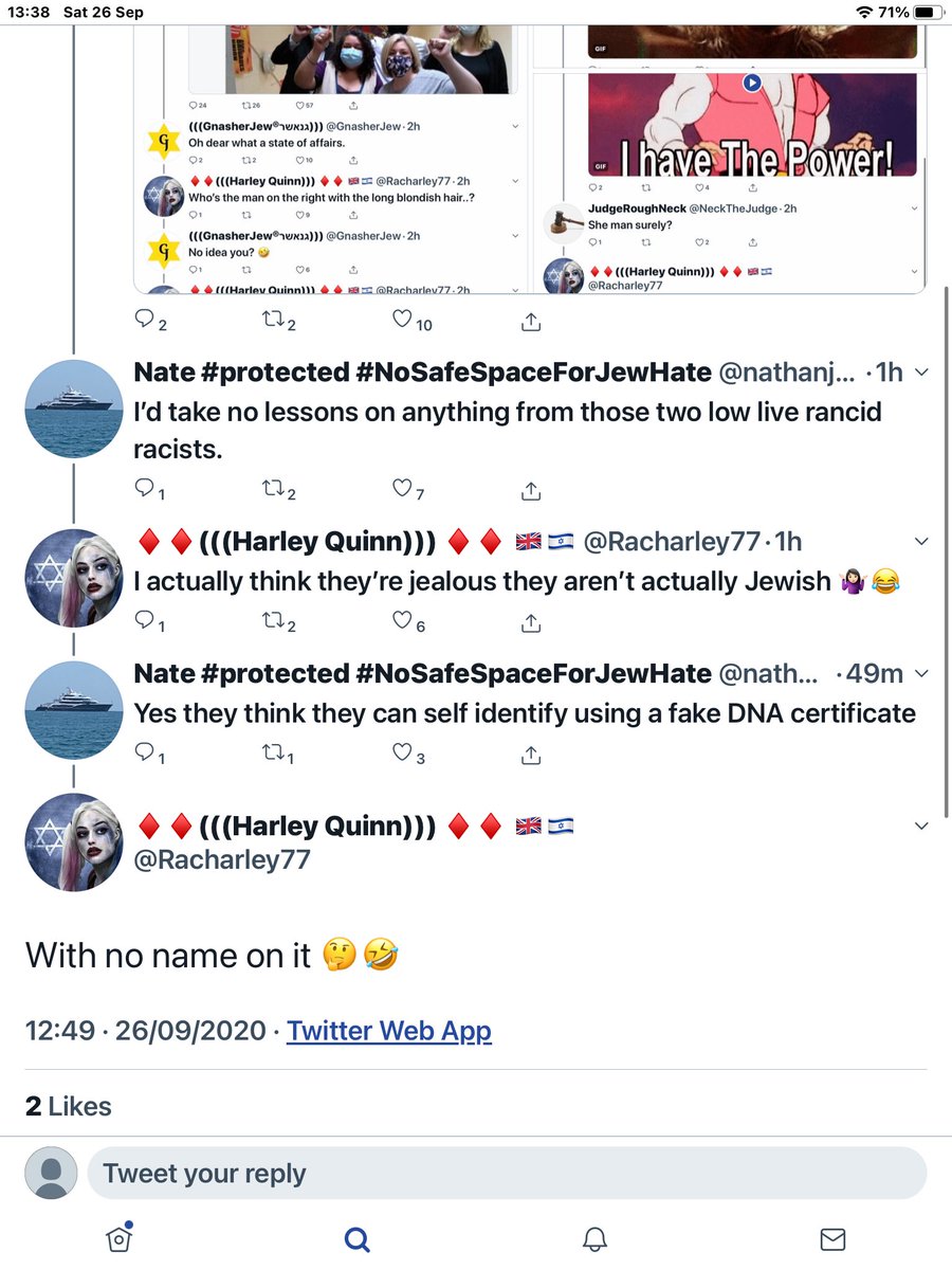 Your own tweets show you knew exactly who was in the photo HQ...  @CST_UK You’ve had proof that Sally Eason is Jewish... Will you stop this abuse, ask for sanctions on these accounts? @BorisJohnson  @CONservatives you’ll be ‘dragged into this Sally Eason thing’ until it stops. x