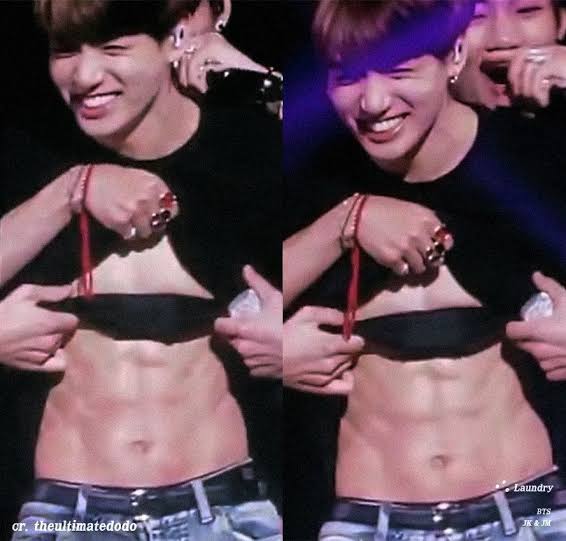 Now onto his abs