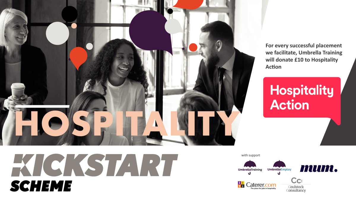 For every successful placement <a href="/UmbrellaTES/">Umbrella Training</a> facilitate through their #Kickstart Scheme, Umbrella Training will donate £10 to our work. Thank you so much guys! To find out more click here: ow.ly/dpcm50BBAgx