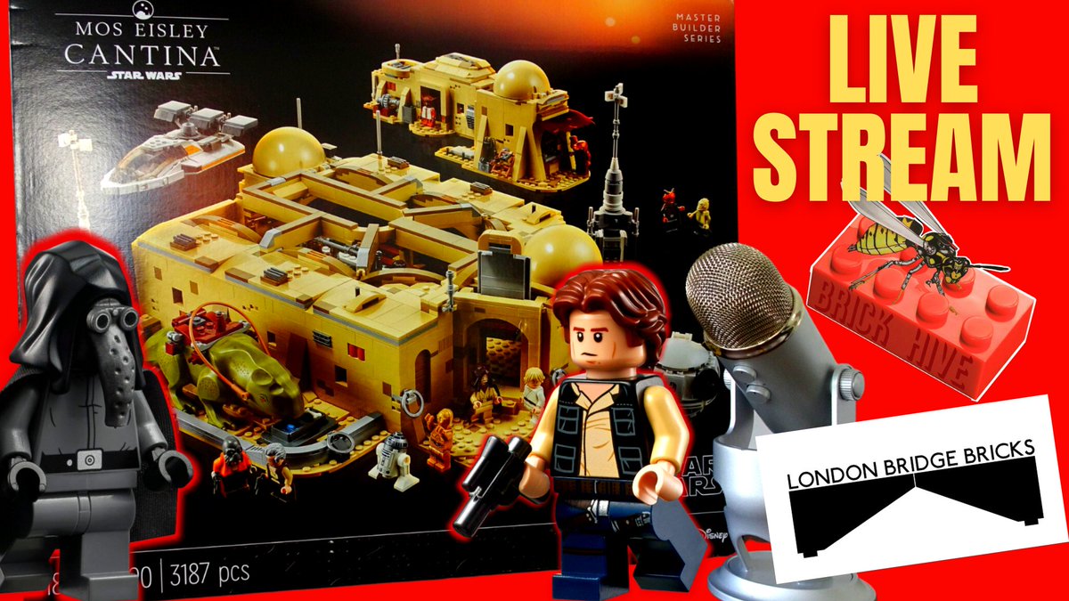 LBG_BRICKS's tweet photo. I’ll be live today at 2PM UK / 9AM EST USA - with @BRICK_HIVE building the NEW Mos Eisley Cantina https://t.co/VmZpx0mvAl joining us will be @TEKPRODUCTlONS @sioconnor @BuilderSolo #lego #livestream #legostarwars #legolivestream #livestream #legobuild #london #SaturdayMotivation https://t.co/tIbY7AGca9