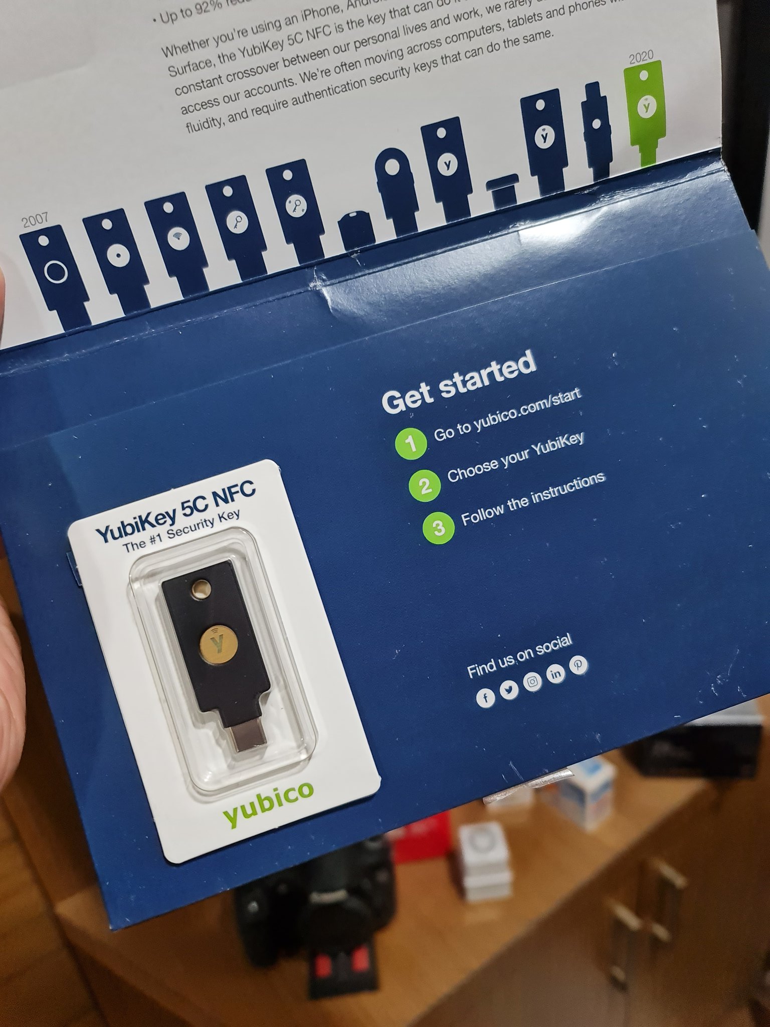 Ranjit on X: Got the latest @Yubico Yubikey 5C NFC security key this new  one is Type C with NFC support.  / X