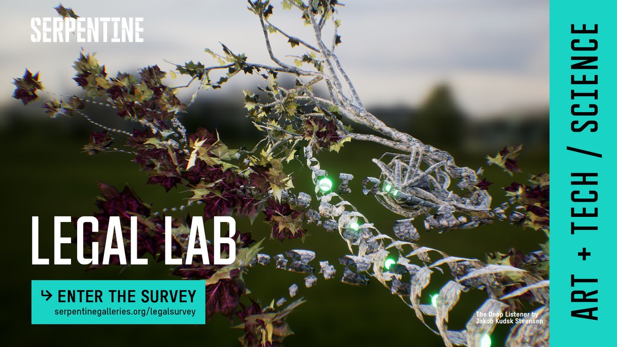 Calling #artists, #technologists, #scientists! What legal challenges have you faced when collaborating? Give your feedback and be part of the research: serpentinegalleries.org/legalsurvey
#copyright #IP #art #artandtech #legalabsurvey #artcollaboration