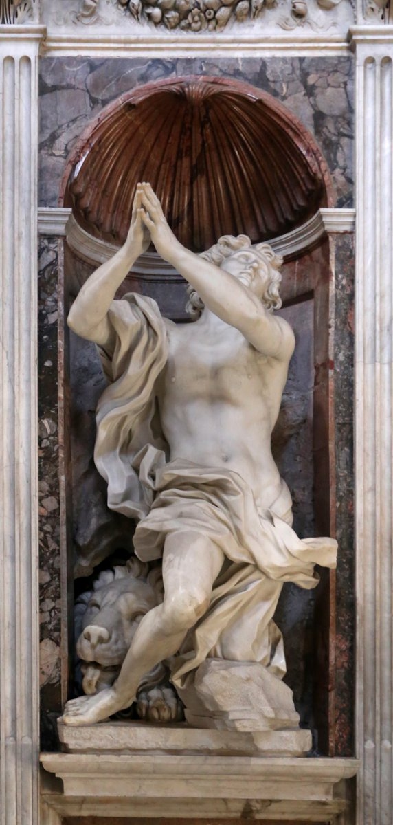 "Abacuc e l'angelo" e "Daniele e il leone" sono 2 statue di #Bernini che potete ammirare nella #CappellaChigi in #santamariadelpopolo
