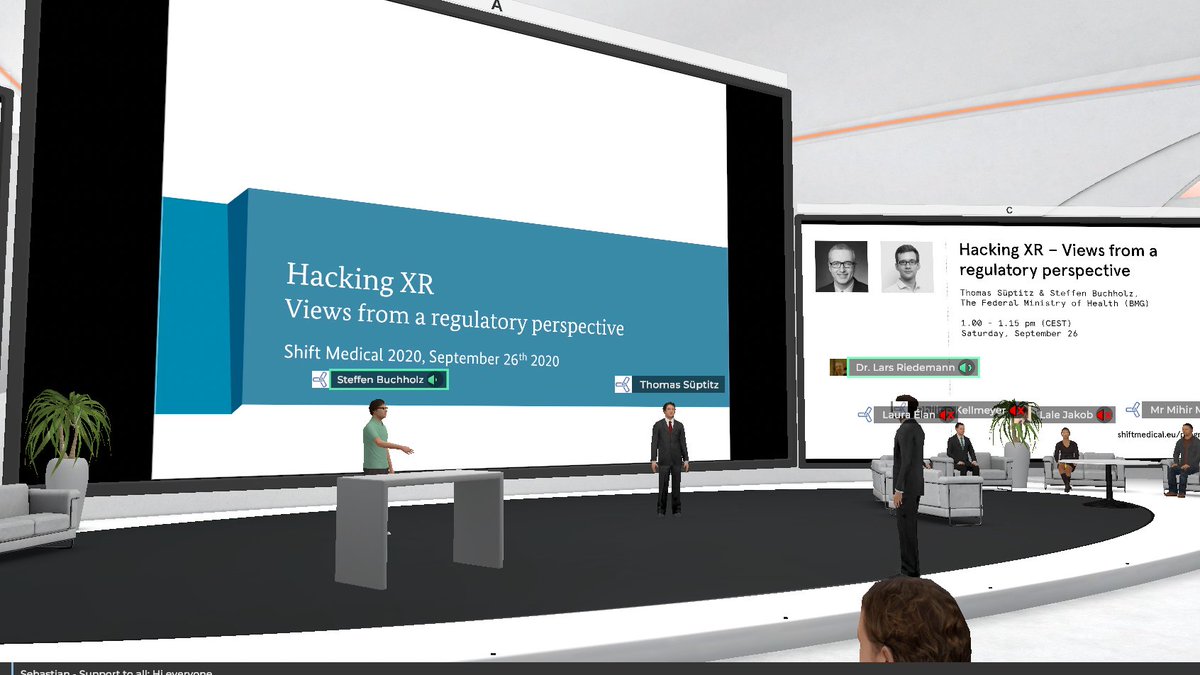 6/ Thomas Süptitz & Steffen Buchholz of The Federal Ministry of Health (BMG) talking about Hacking XR, Views from a regulatory perspective, specifically some of the EU-specific regulations for XR & medical devices.