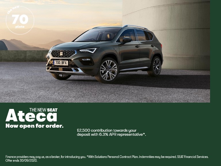 The New SEAT Ateca. 
Open for order with £2,500 deposit contribution. 
For more information and to book a test drive, please call 01462 686341 to speak to a friendly member of our team. 
#LetchworthSEAT #SEAT #SEATAteca #Letchworth #NewCar