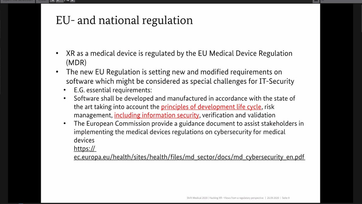 7/ More on EU & Regulation of XR Medical Devices from Süptitz & Buchholz.