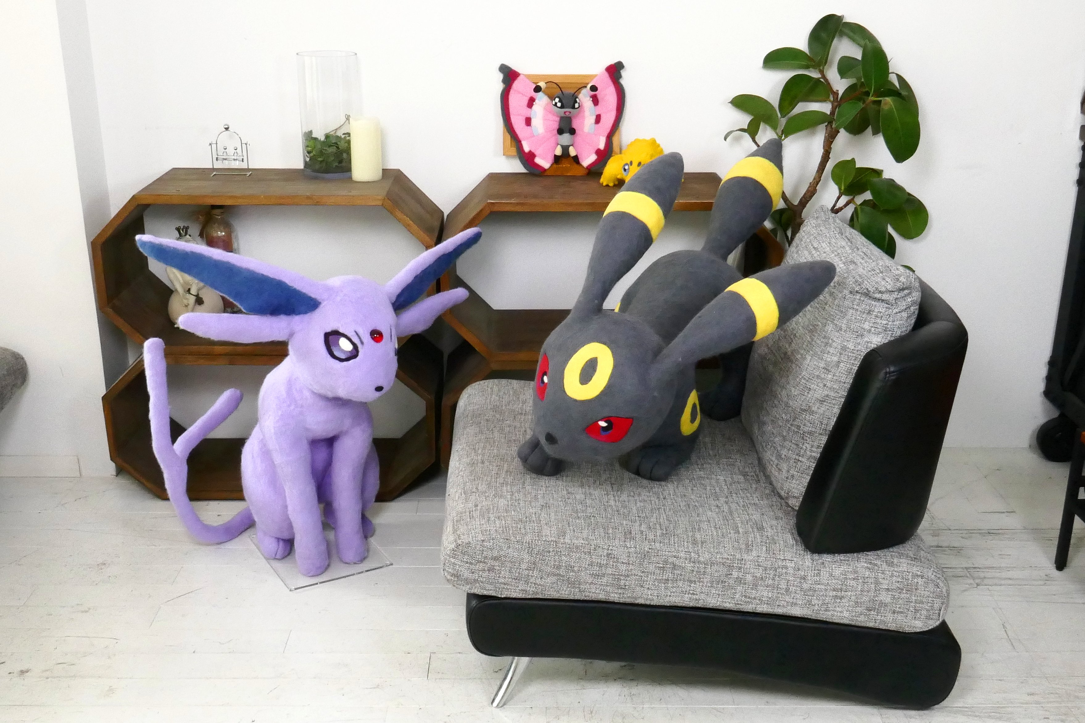 ばにーら Bunilla 羊毛 約９８時間かけてエーフィが家に来ました エーフィとブラッキーのツーショット 羊毛フェルト ポケモン刺せるかな T Co Jwakknu76b Twitter