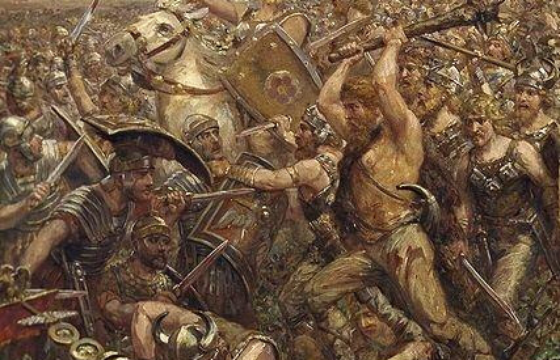The descriptions of Germanic warriors and their assemblies were given by Tacitus (Ger. 11-12) and Caesar (De Bello Gallico V,56). They are described as armed warriors, an armed assembly "armatum concilium" where the warrior aspect gave them rights to be there.