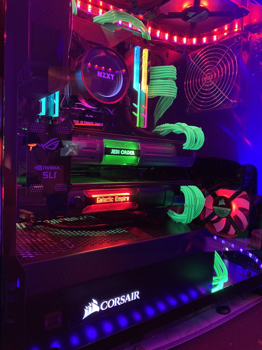 Luxcium_'s tweet photo. @CORSAIR I relate so much with the #RGB part I because I don’t have a wallet anymore... #Corsair #Nvidia #Titan #Xp #Asus #NZXT #JediOrder #GalacticEmpire #StarWars #TypeScript #JavaScript #100DaysOfCode #ZSH #PowerLevel10K #Fedora32 #Linux https://t.co/ftCfrF1sHJ