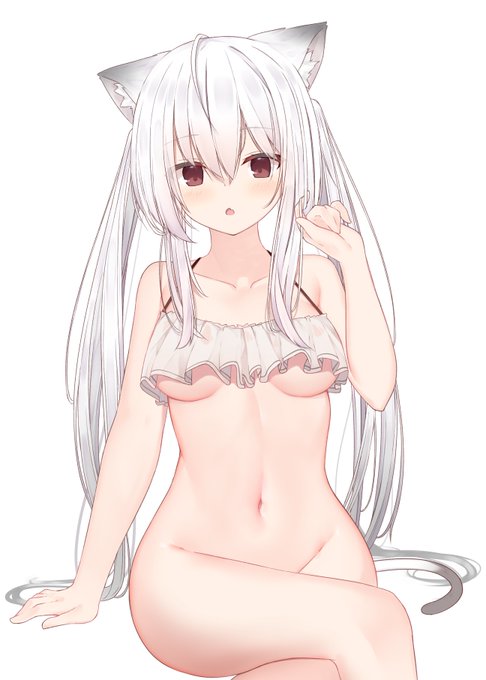 白髪けもみみっこ 