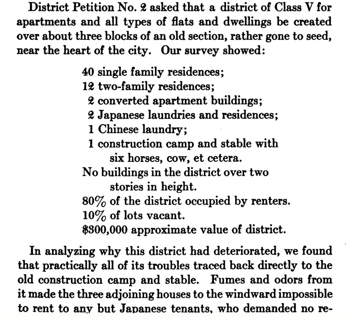 The second petition offers some clarity on the need for all of this new regulation, detailing "Japanese tenants...who operated laundries...one Chinese laundry...with consequent lowering of rents.