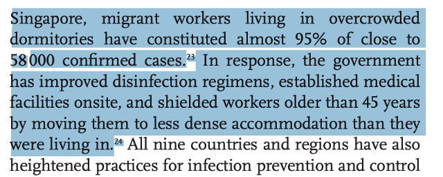L’amélioration des conditions de vie des travailleurs migrants à Singapour a fait partie de la réponse à la pandémie