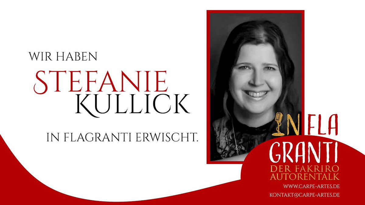 Guten Abend, ihr Lieben,morgen ist es endlich soweit: eine neue Folge In Flagranti erscheint auf Radioplanet Berlin. Lauscht mit uns gemeinsam rein, wenn wir Stefanie Kullick aufs Korn nehmen und ihr allerlei wundervolle Informationen für euch entlocken.