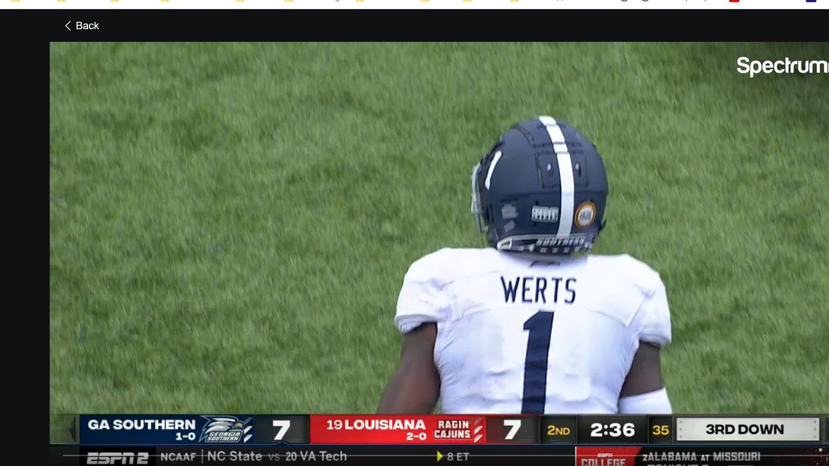 Georgia Southern/Louisiana-Lafayette is good mid-major uni matchup. Numbers on helmets are always fun.The Cajuns all-red looks surprisingly good, and that double stripe kinda matches the motif of the double stacked text on the helmet, which pleases me, balancewise.