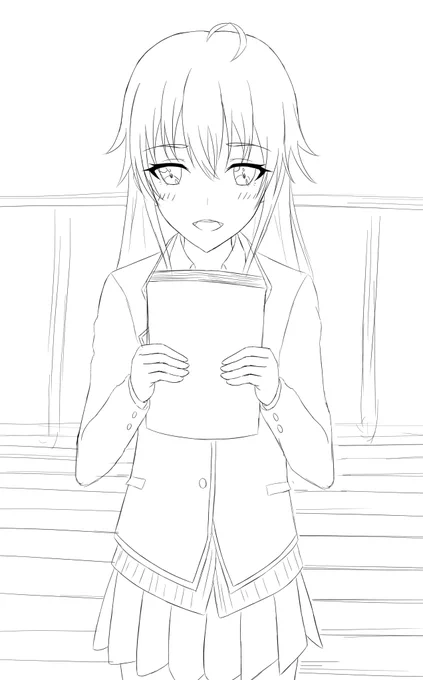 ラフ少しきれいにした
ここから線画～ 