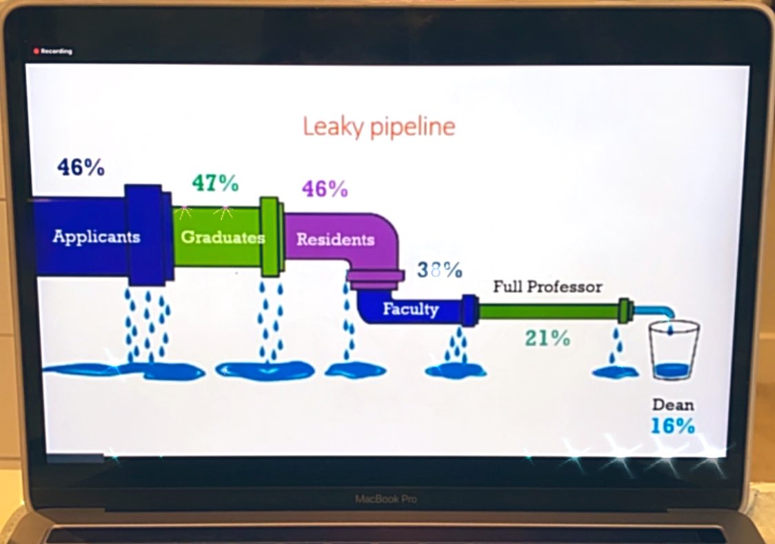 #WIS2020 Joined by surgical colleagues to discuss topics specific to Women In Surgery! Excited to attend 3 years in a row, although first year as a virtual conference. In this image, Dr. Martina Stippler discusses the discrepancies of women in medical leadership roles!