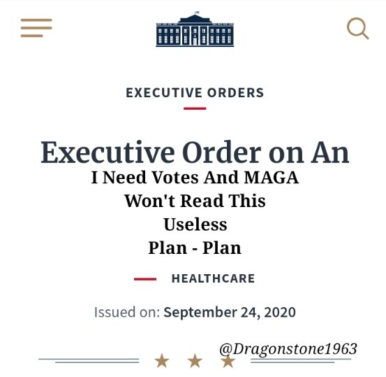 Trump signed an EO on September 24th called The America First Healthcare Plan. Claims it will protect pre-existing conditions with 1996 HIPAA act.Thread.