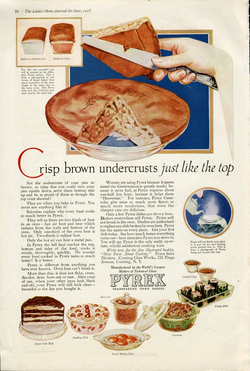 6/ Corning solved the railroad lantern problem so well, that demand plummeted. The company began looking for other ways it could use heat-resistant glass. During this time, one of  $GLW's scientist's wife complained about her cooking ware always shattering when she baked. Voila!