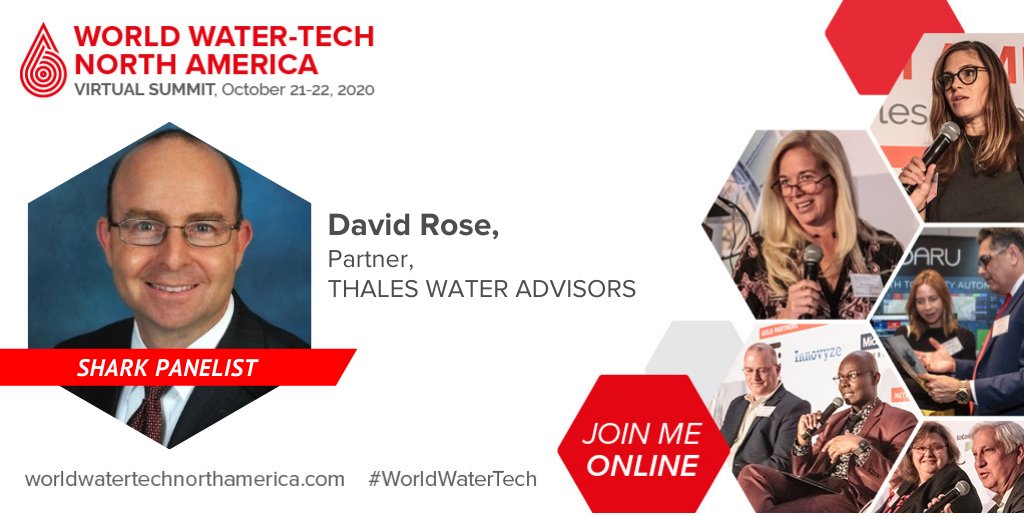 Thales Partner, David Rose, will be a "shark" at this year´s World Water-Tech America. We are looking forward to a great venue combining water tech companies, leading utilities, and other water experts. This is a great line-up!
#watertechnology #worldwatertech #strategy #water