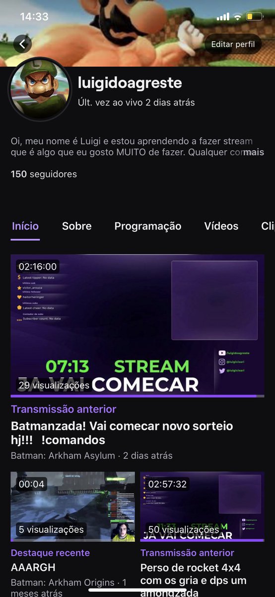 luigicisari's tweet photo. CARACAA! Eu to muuito feliz! 150 seguidores rapazeada! Queria agradecer a quem me apoiou esse tempo todo, aqueles que sempre tao nas lives, aqueles que ajudaram a divulgar e todos que seguiram! MUITO obrigado rapeize!Vcs me motivam muito! 💚
Vai ter barba descolorida kkkk https://t.co/4ihsvsVrU5