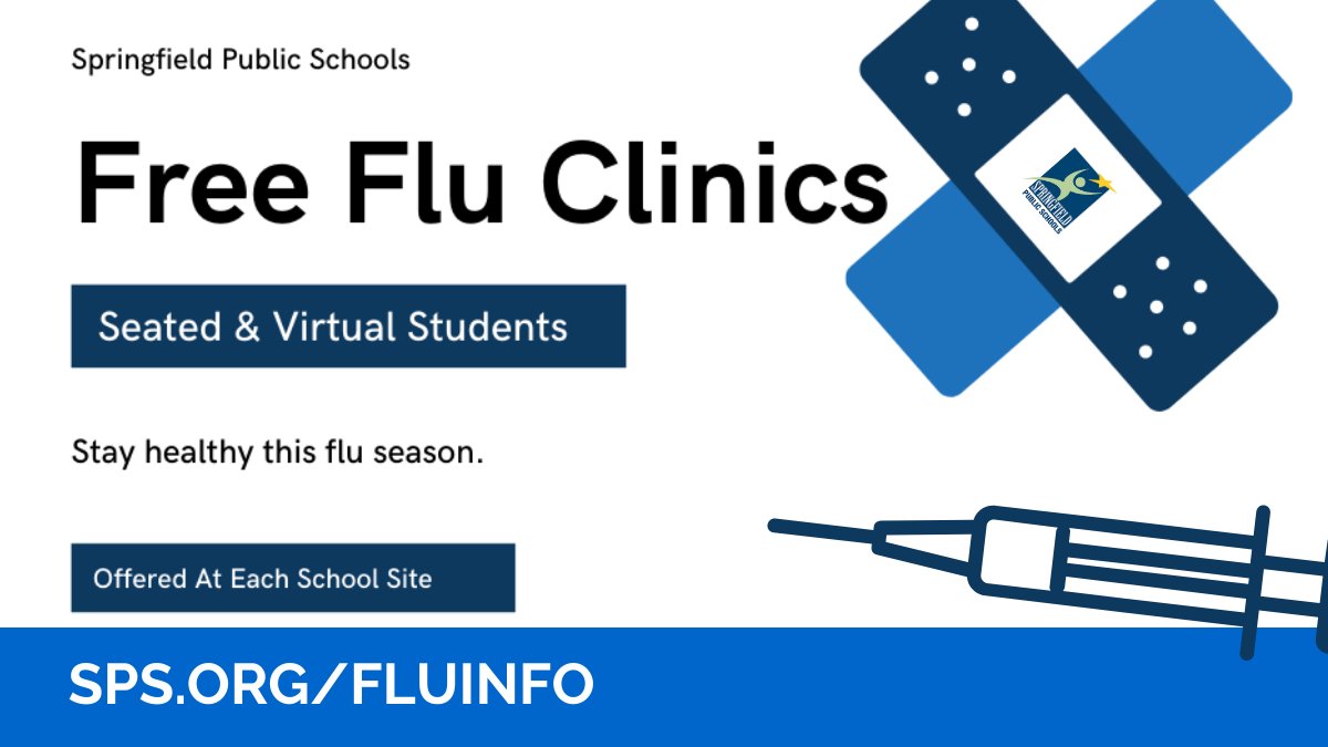 Flu vaccine clinics will be held at each school site and will be available to both virtual and seated students.  INFO:  ow.ly/gG4F50BBn16 #SGF