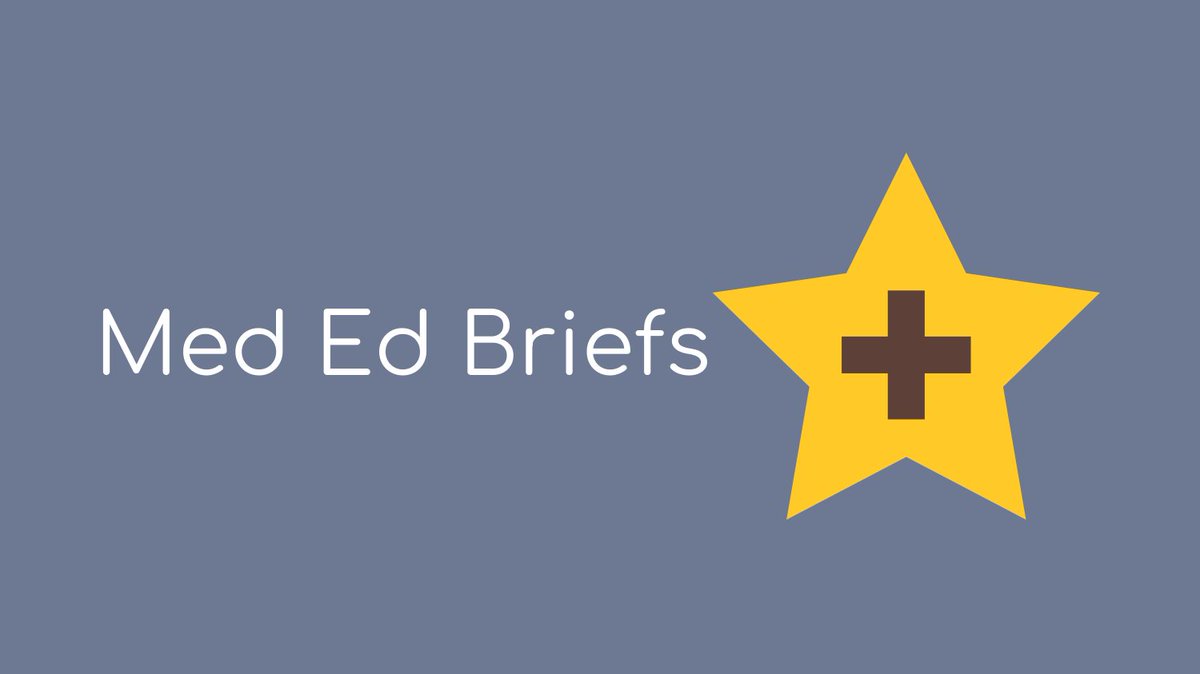 The @Alliance4ClinEd has worked with @TLMedEd to offer #MedEd 'Briefs' - brief reviews of key articles and offer suggestions for broad applicability. 

@GLBDallaghan @RougasSteven
@afornri1 @rdblanchard1 @kristinadzara 

#MedEd #HPE #MedTwitter #ICRE2020

bit.ly/3mQNYbS