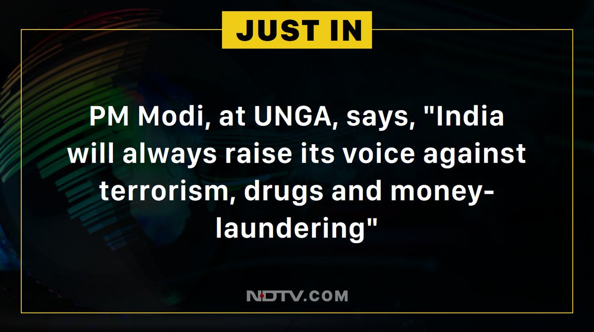ndtv's tweet image. #PMModiAtUN