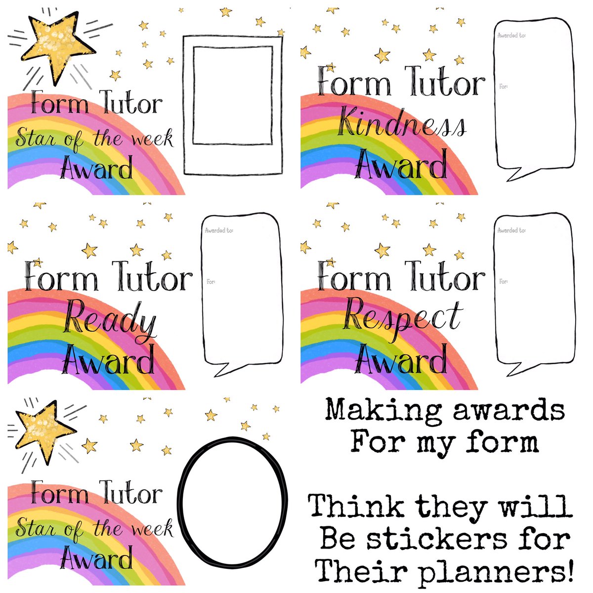 daveakasarah's tweet photo. Celebrating my form members - going to make stickers for their planners! Love a good sticker! @pauldixtweets @AMcMaths @ChloeDonley1 #year7team https://t.co/vw6s51MzzY