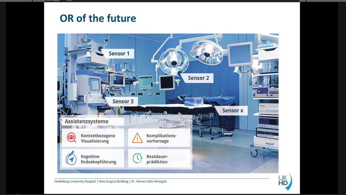 11/ Interesting to see the integration of lots of different types of sensors in a Smart Hospital context during  @HKenngott's talk on the Heidelberg University Hospital.