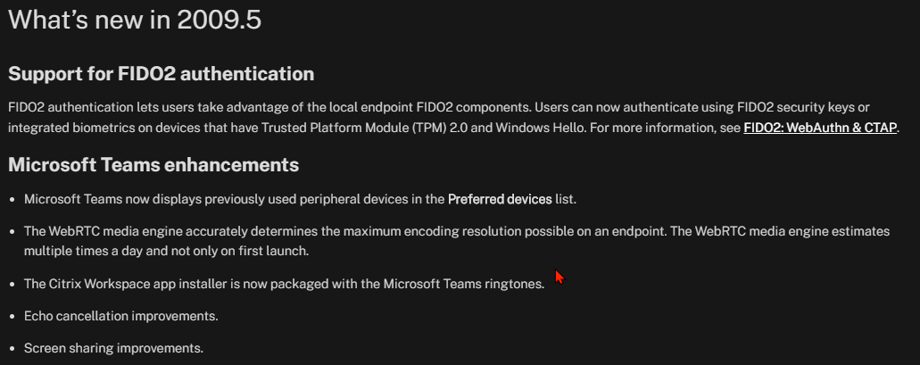 guyrleech's tweet image. @Citrix #WorkspaceApp 2009.5 released. This is a scheduled release, superseding 2009. Includes @MicrosoftTeams enhancements 
citrix.com/downloads/work…