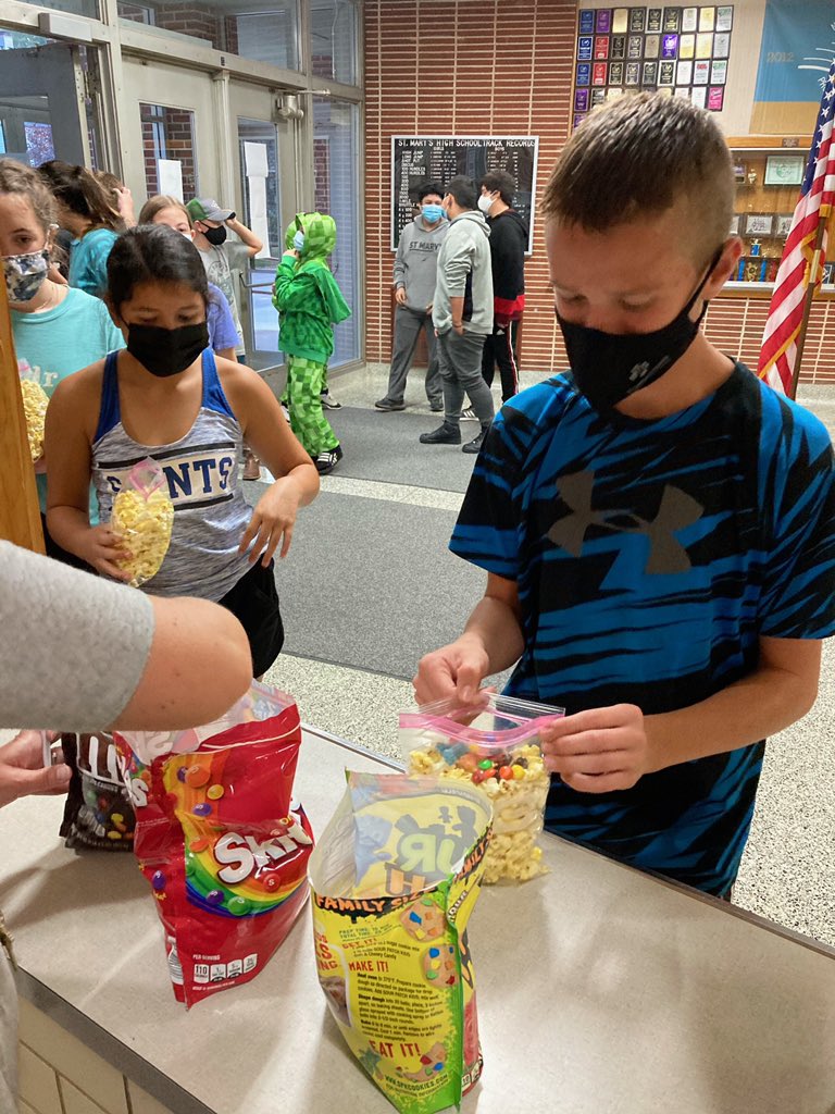 Friday St. Mary's hosted drive in movie for MS!  We had a great time and prizes for the best decorated cars!  Thanks to PTP for purchasing the movie license and to our athletic boosters for help with popcorn!  #SLSMCharacter #thepantherway